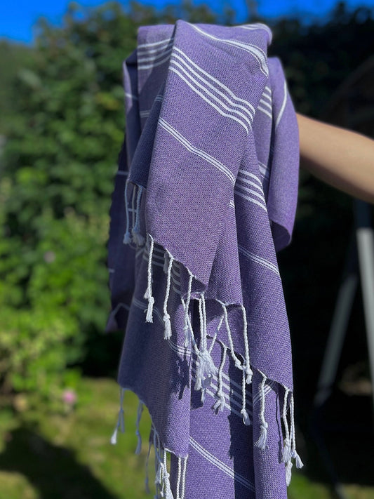 So Pretty Sultan Premium hamampyyhe 95x180 cm, violetti - yksityiskohta_5