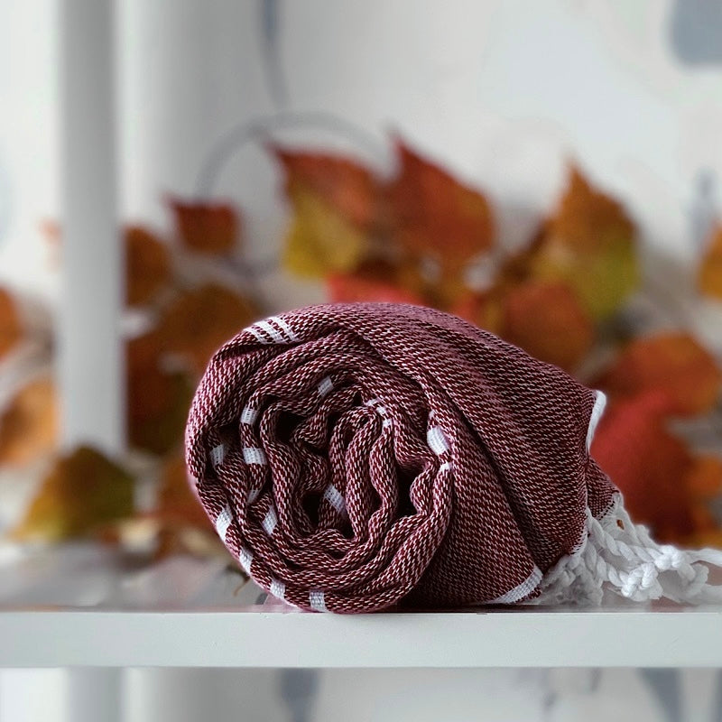 Hamam-pyyhe Sultan Premium, Burgundy 180x95 cm_4