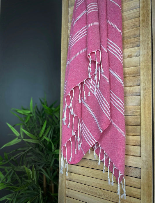 So Pretty Sultan Premium hamampyyhe 95x180 cm, fuksia- yksityiskohta