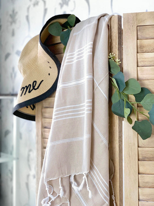 So Pretty Sultan Premium hamampyyhe 95x180 cm, hiekka - yksityiskohta_1