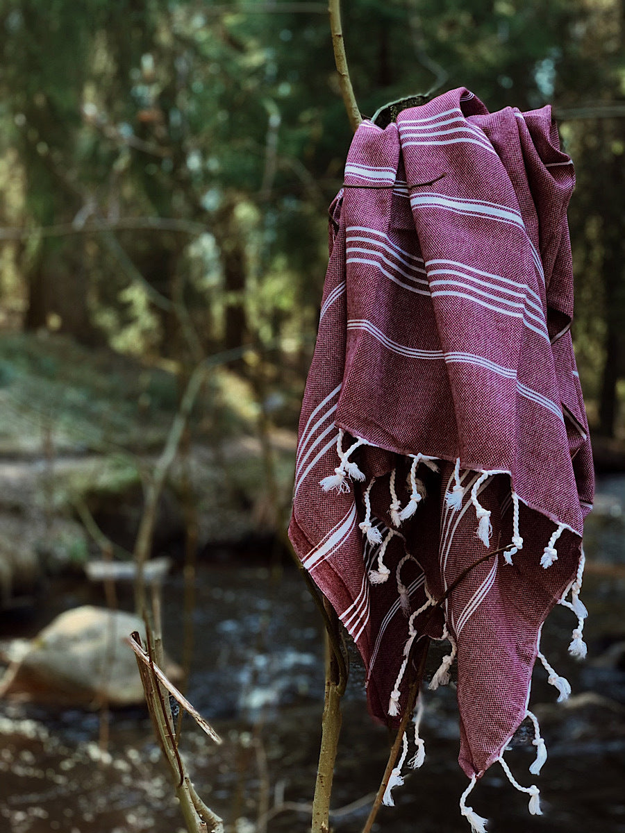 Hamam-pyyhe Sultan Premium, Burgundy 180x95 cm