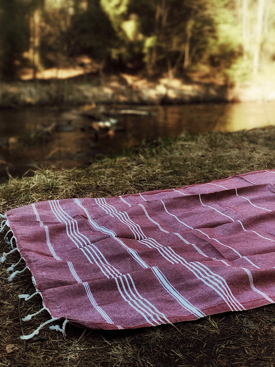 Hamam-pyyhe Sultan Premium, Burgundy 180x95 cm_2