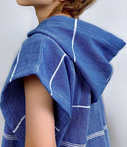 So Pretty Sultan lasten hamam-poncho, ocean blue - sovituskuva