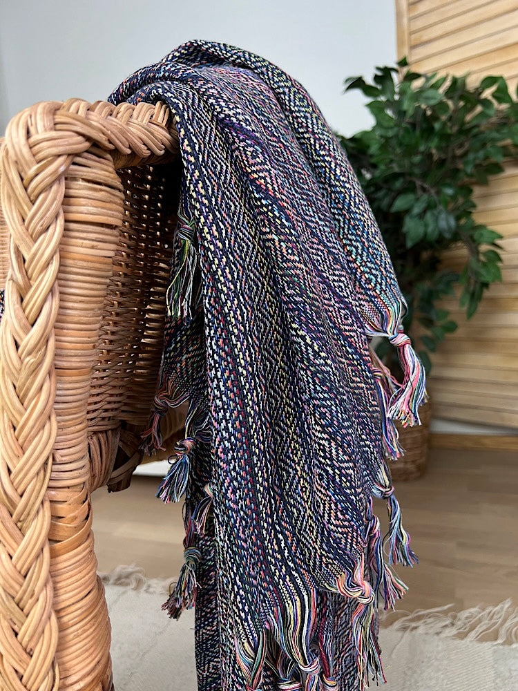So Pretty Boho Timantti hamampyyhe 100x180 cm, musta - yksityiskohta