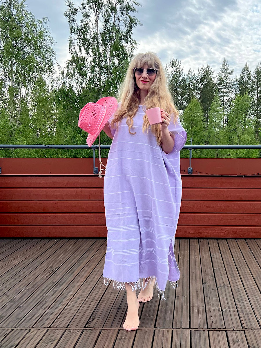 So Pretty Sultan hamam-poncho, lila