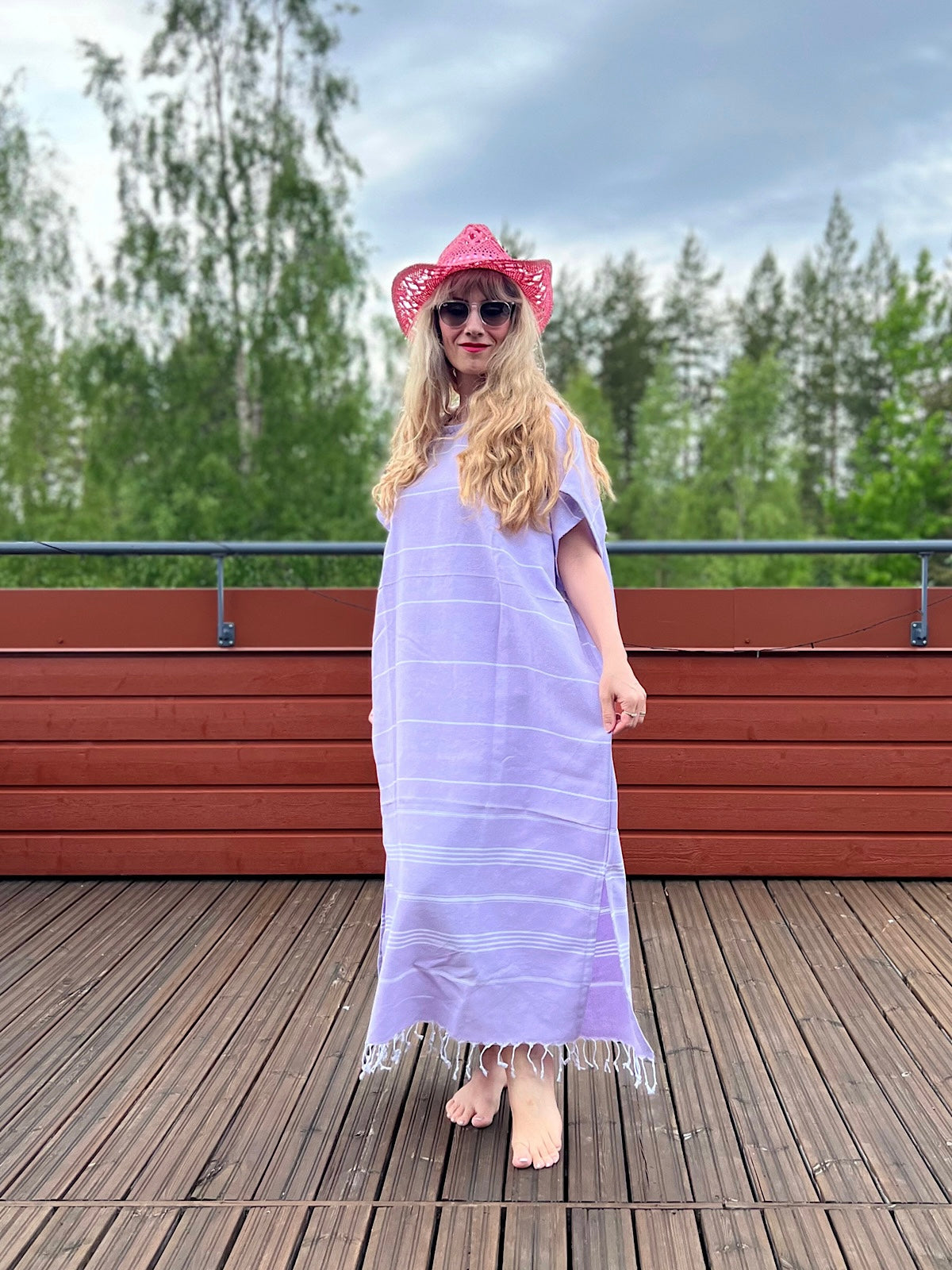 So Pretty Sultan hamam-poncho, lila- sovituskuva