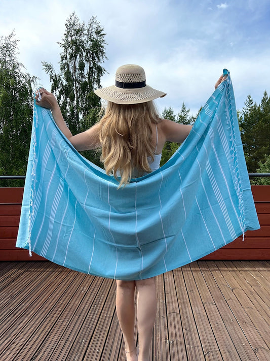So Pretty Sultan Premium hamampyyhe 95x180 cm, vaalea turkoosi 