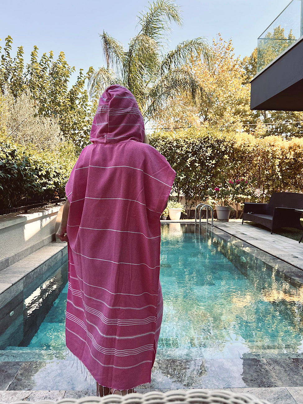 So Pretty Sultan hamam-poncho, fuksia - sovituskuva_4