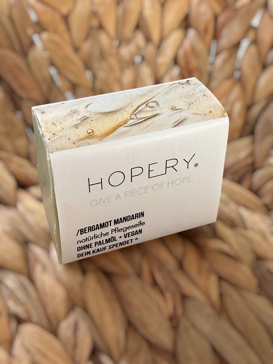 Hopery Bergamot-Mandarin luonnollinen oliiviöljysaippua - yksityiskohta